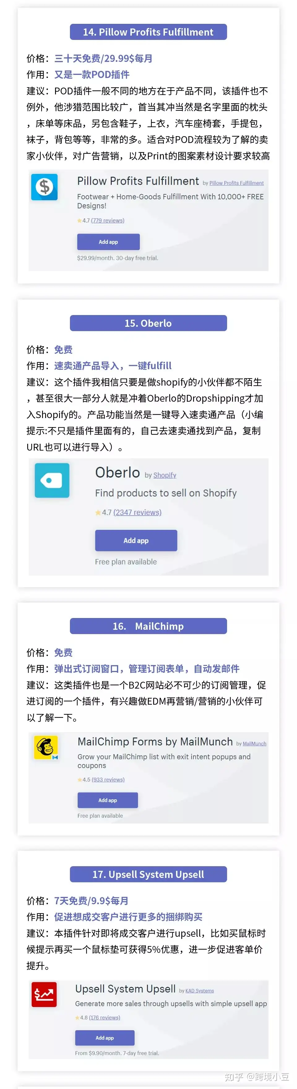 20个优质shopify插件