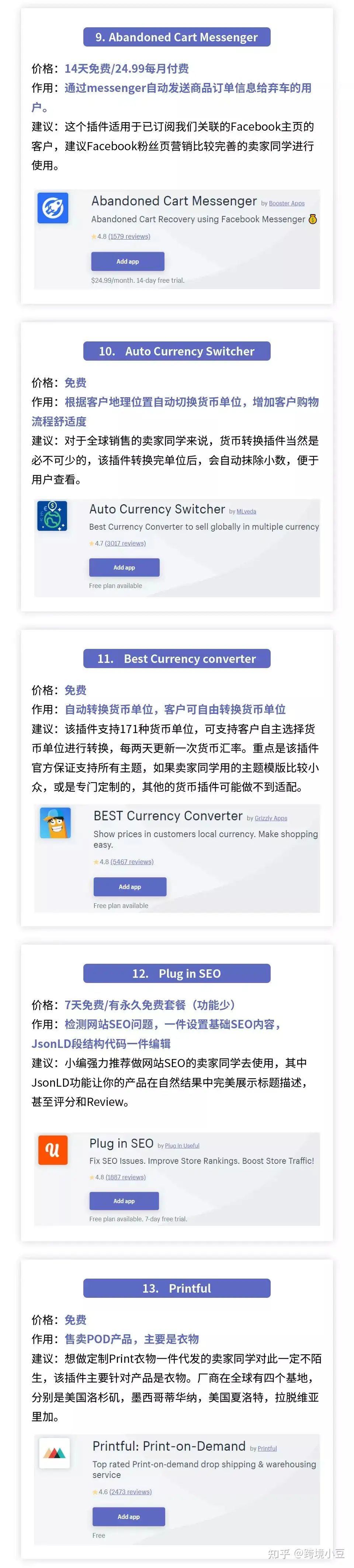 20个优质shopify插件